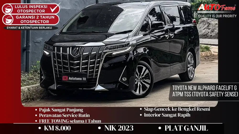 Toyota New Alphard Facelift G ATPM TSS (TOYOTA SAFETY SENSE) NIK 2023