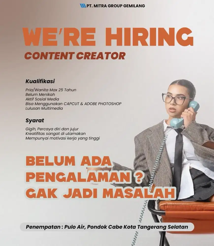 Dibutuhkan Editor konten