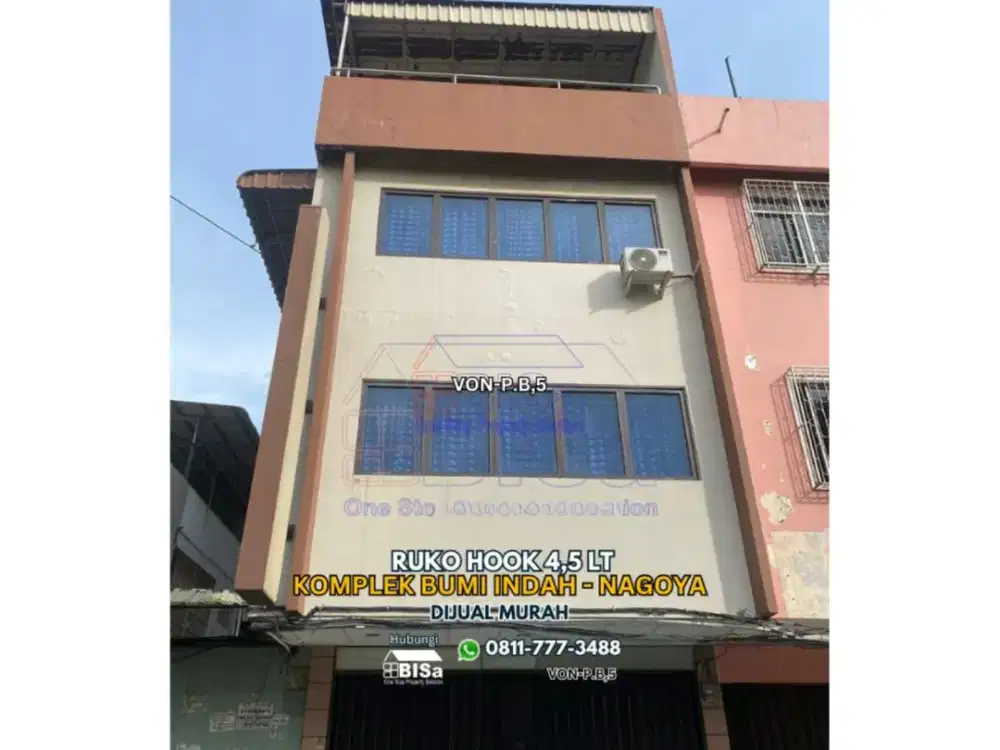 Ruko Hook 4,5 Lantai di Bumi Indah Pusat Nagoya