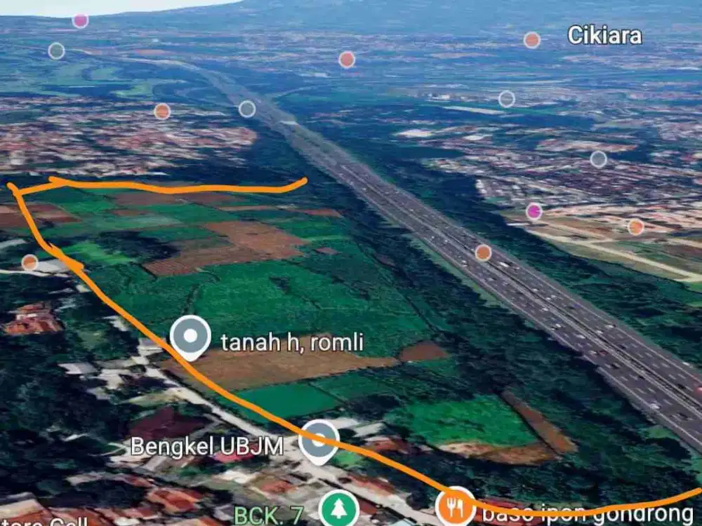 lokasi strategis di pinggir jl tol jagorawi arah bogor
