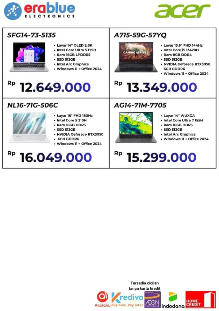 PROMO CICILAN LAPTOP