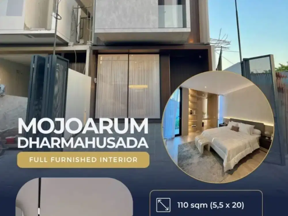 Dijual rumah baru full furnish mojoarum dekat dharmahusada