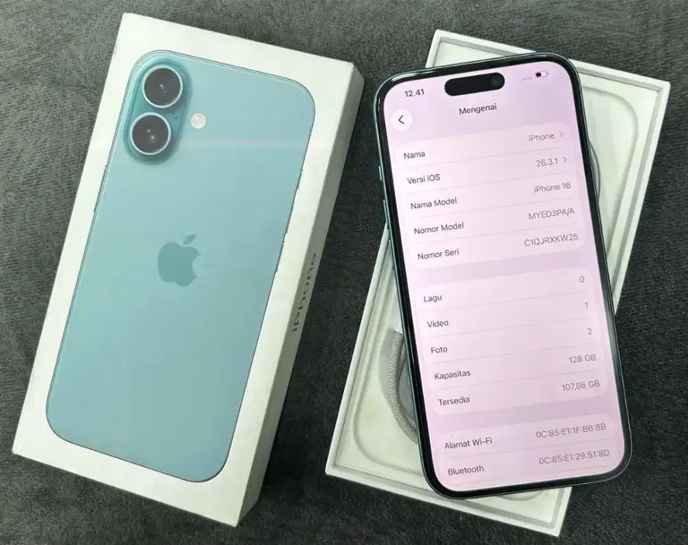 iPhone 16 128Gb iBox Garansi Sampai Juni 2026 Normal Fullset