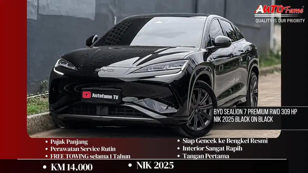 BYD Sealion 7 Premium RWD 309 HP NIK 2025 Black On Black