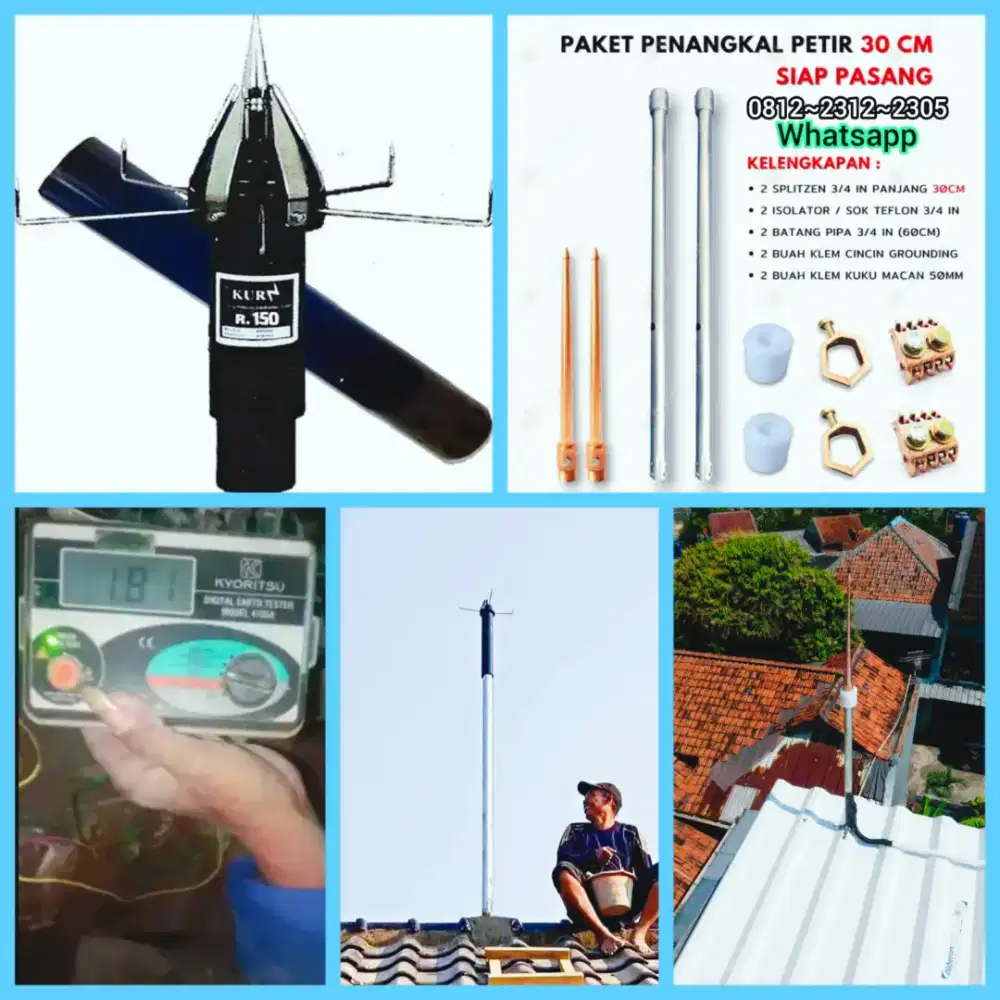 Paket Pasang Baru Alat Anti Petir Dan Instalasi