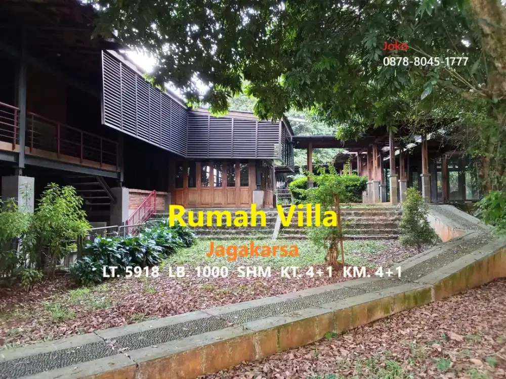 Rumah Villa Hitung Tanah Area Tenang & Damai Jagakarsa, Jaksel