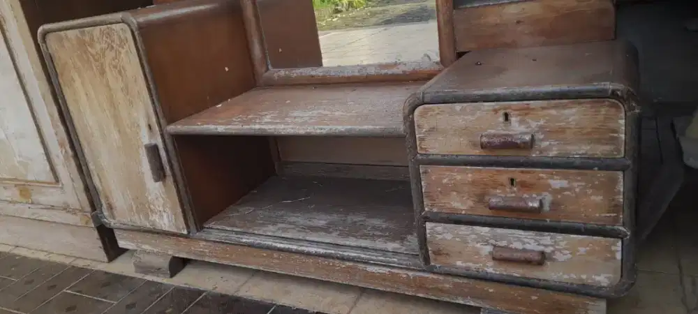 Meja Rias Full Kayu Jati Lama