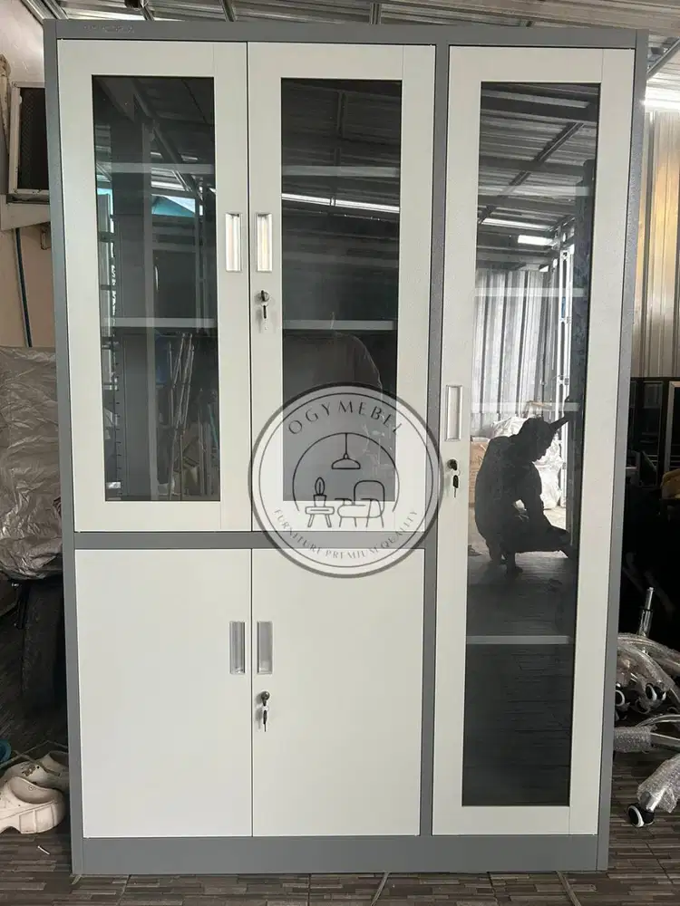 PROMO LEMARI ARSIP BESI 3 PINTU GRATIS ANTAR