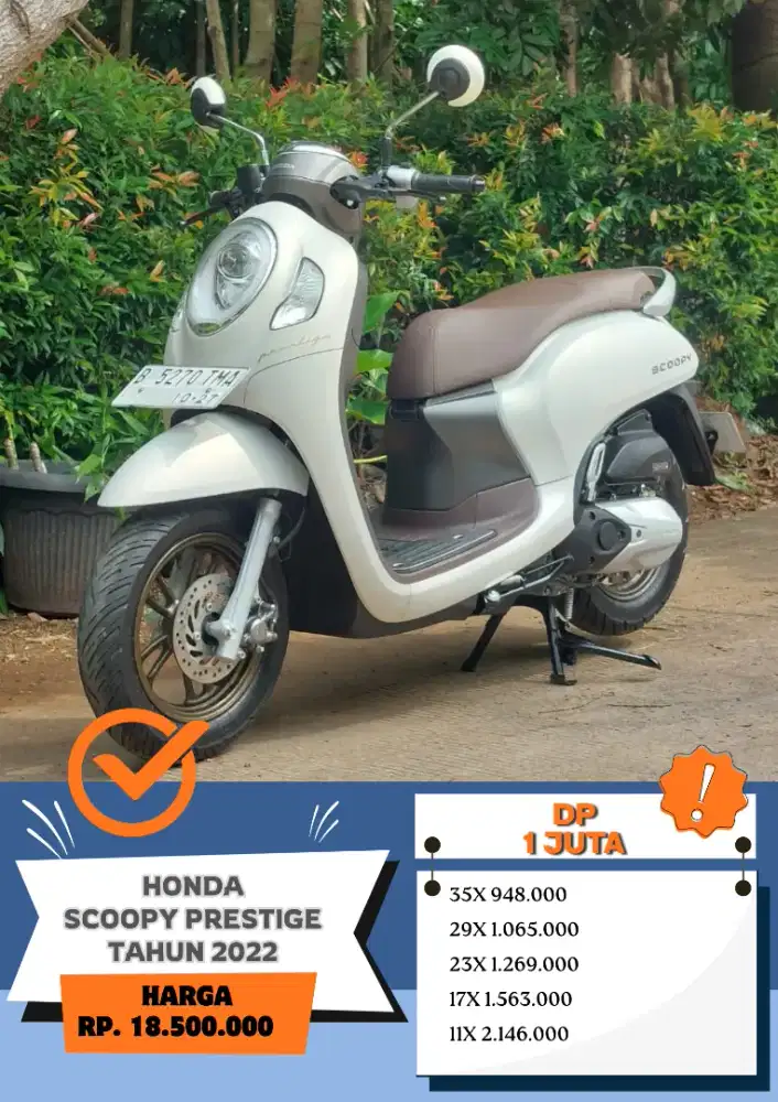 KM 10 RB!! HONDA SCOOPY PRESTIGE TAHUN 2022