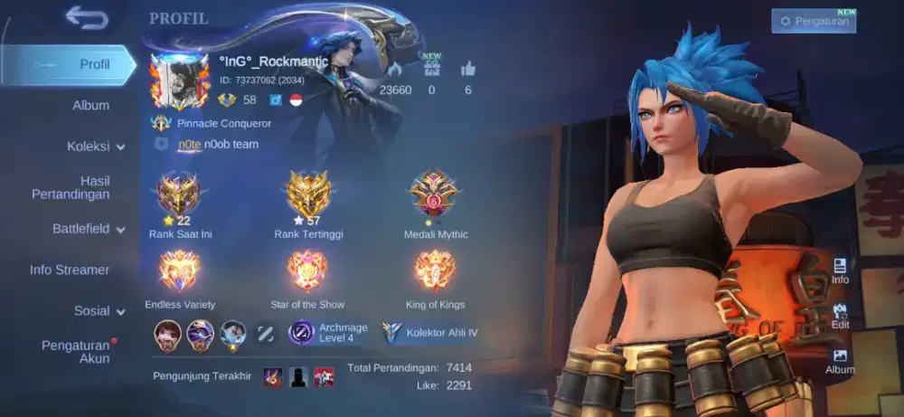 Mobile Legends Ex Glory Emblem Max Gmail Fresh Anti Hackback