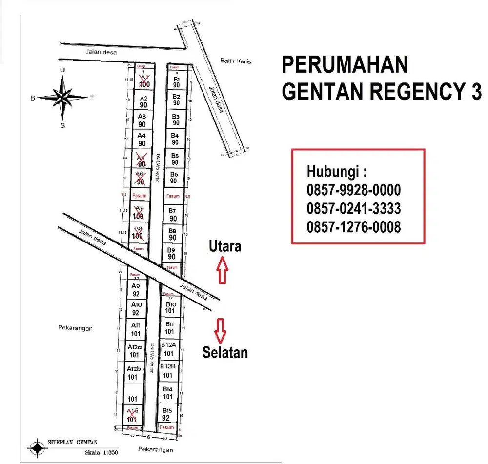 Minimalis Modern. Timur Luwes Gentan. Free Desain