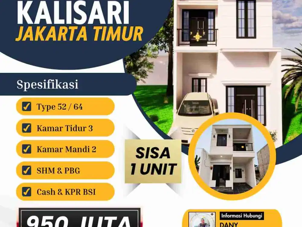 Dijual Rumah Kalisari Jakarta Timur