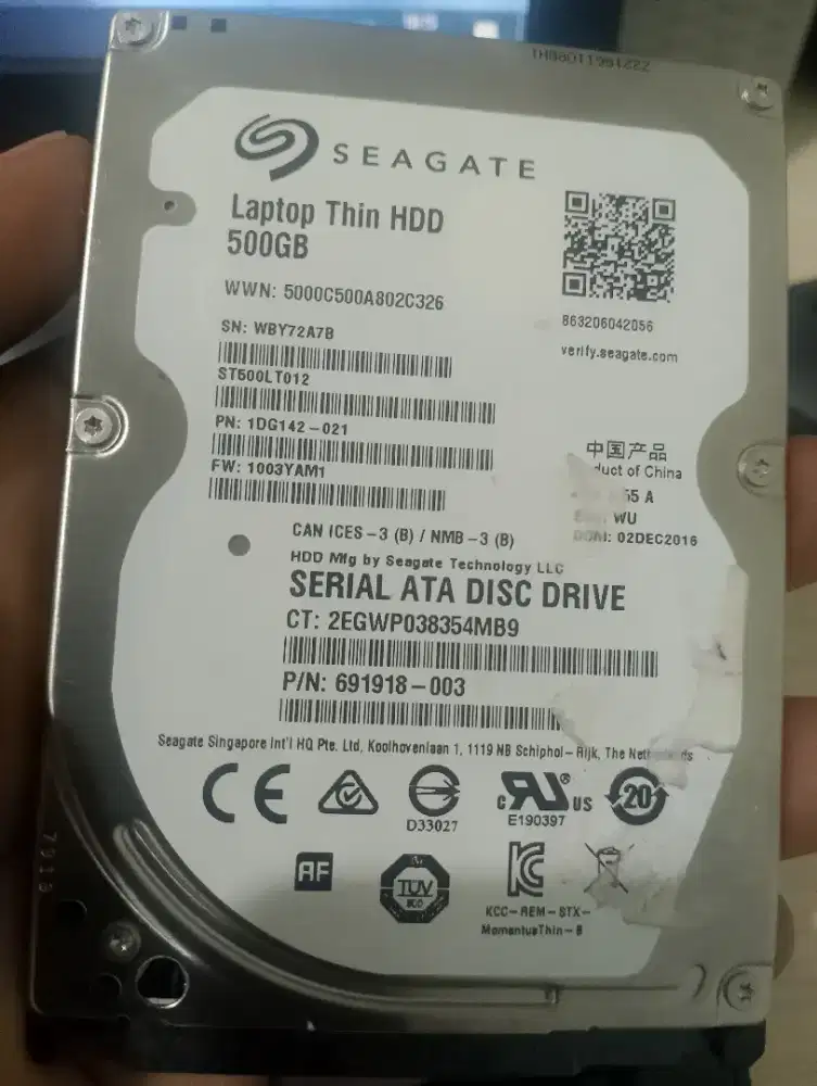 Harddisk Laptop Seagate 500 GB SATA