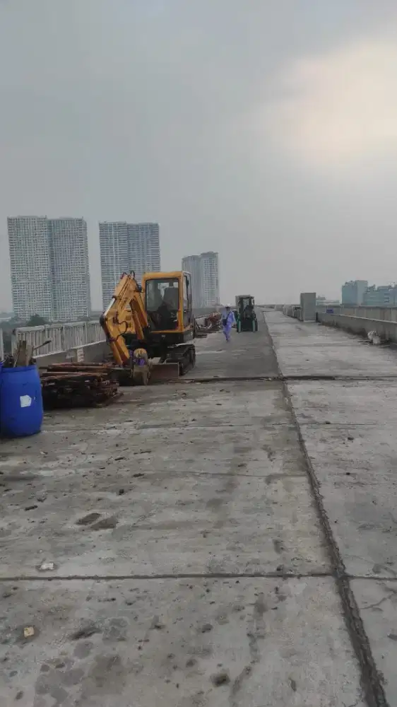 Cor pondasi hotmix aspal Galian kolam