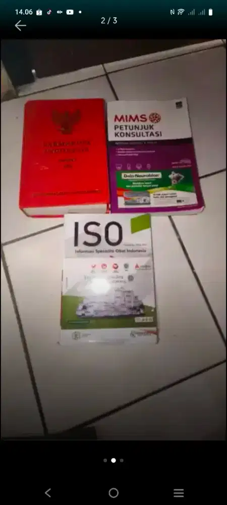 Paket buku apoteker: farmakope, ISO 2021, MIMS (petunjuk konsultasi)