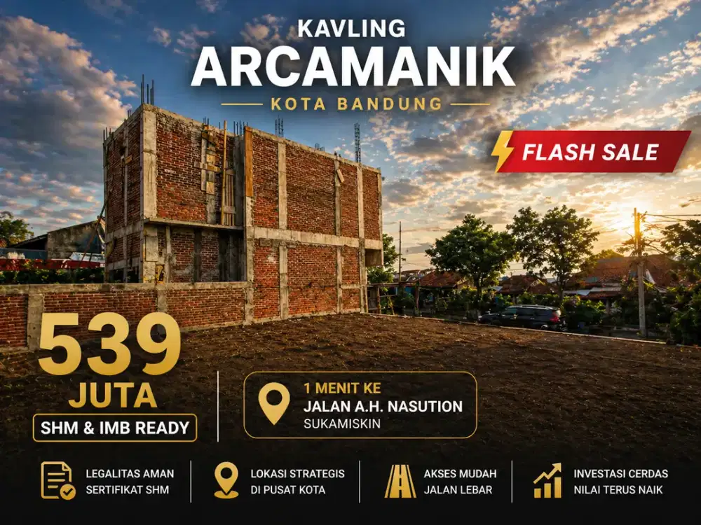 Kavling SHM Arcamanik Mandalajati 98m2 Harga 5,5 Juta/m²