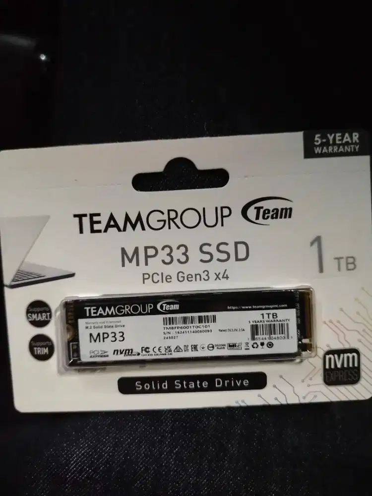 SSD MP33 1TB nvme team