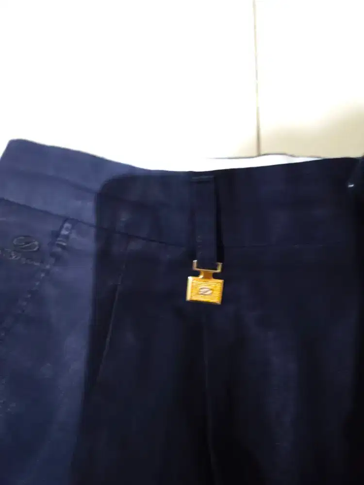 Celana kain pria warna biru dongker navy formal brand