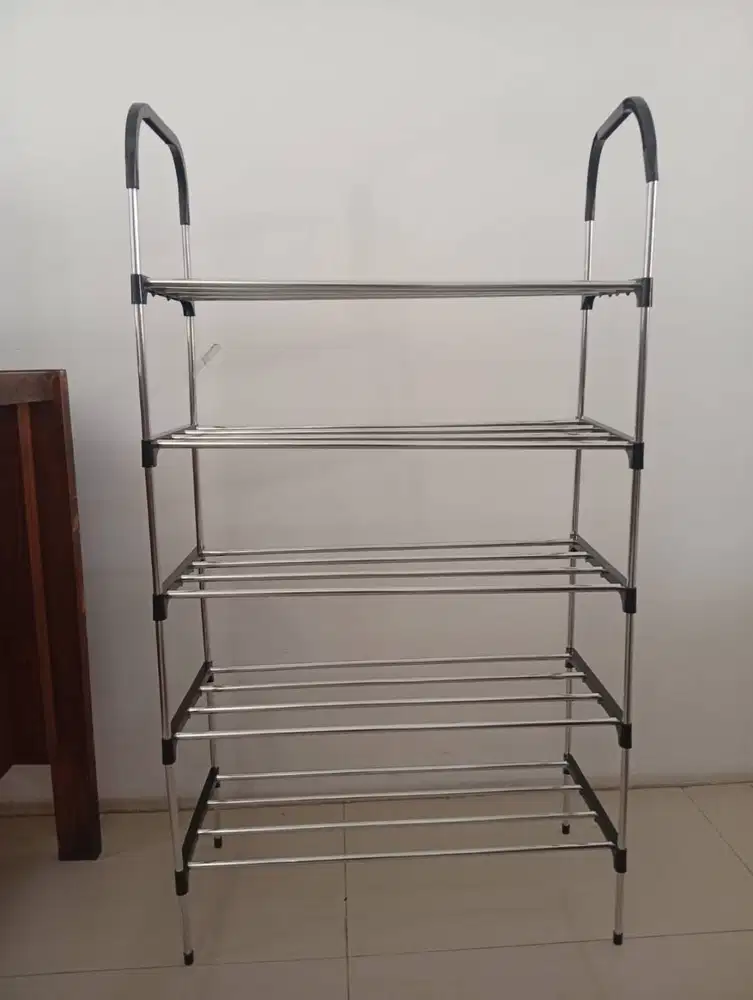 Rak Sepatu 5 Susun Jumbo Stainless Steel