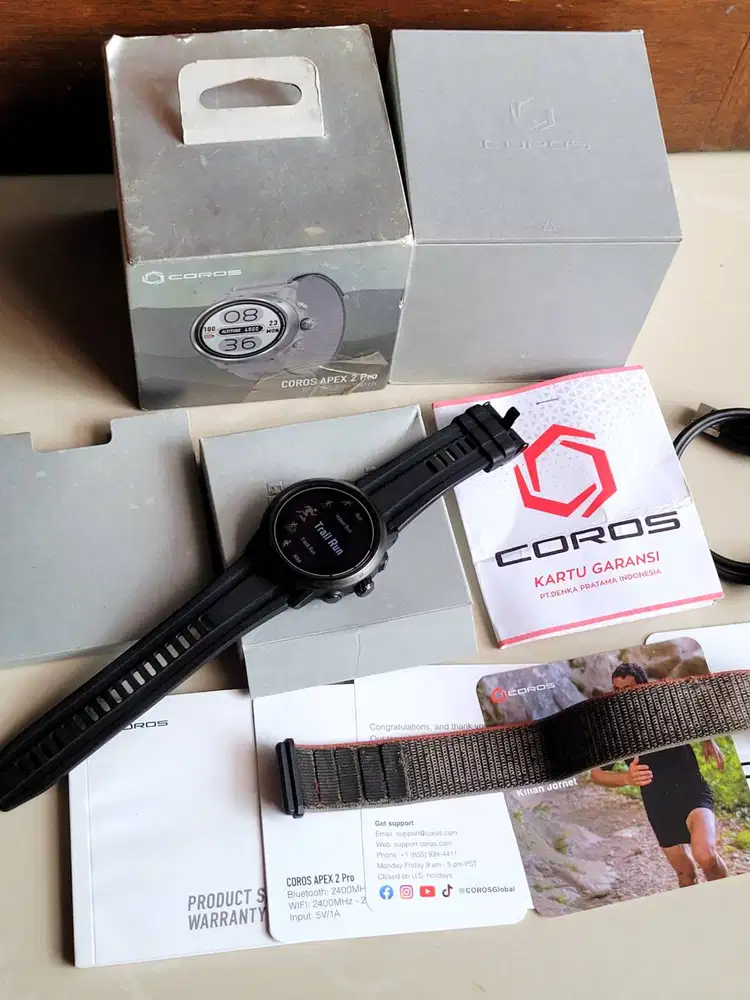 COROS APEX 2 PRO Sapphire Titanium Like New Second Mulus Fullset Ori