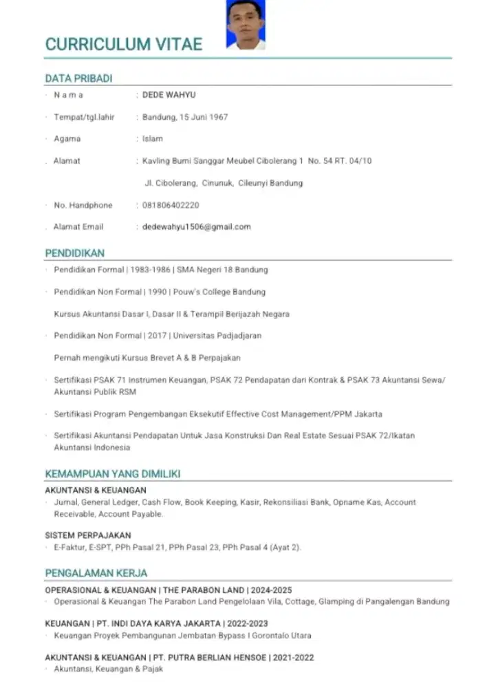 Mencari Pekerjaan Admin Keuangan Proyek