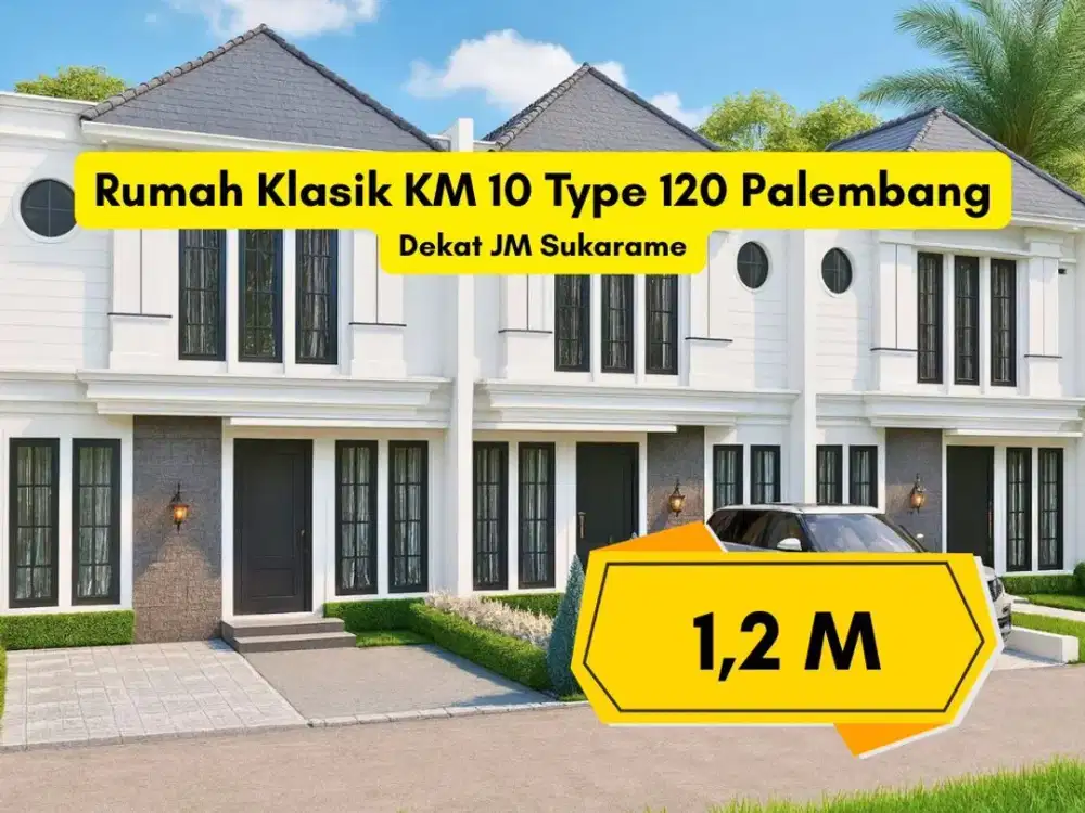 Rumah Klasik type 120 di KM 10 Palembang dekat Hotel Rids