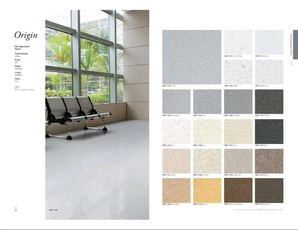 vinyl rumah sakit LG Hausys medistep origin 2mm / karpet vinyl roll