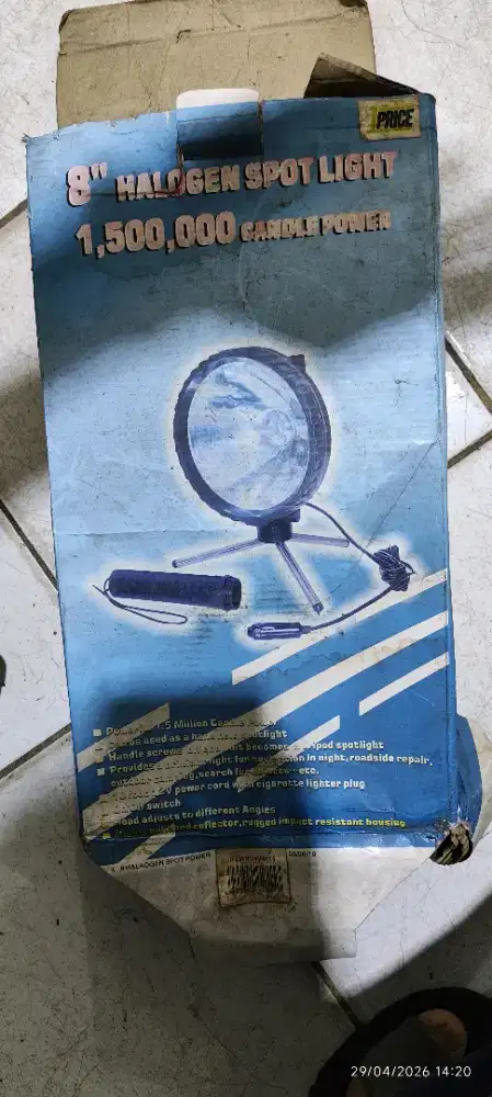 LAMPU TEMBAK HALOGEN 100watt 8inch