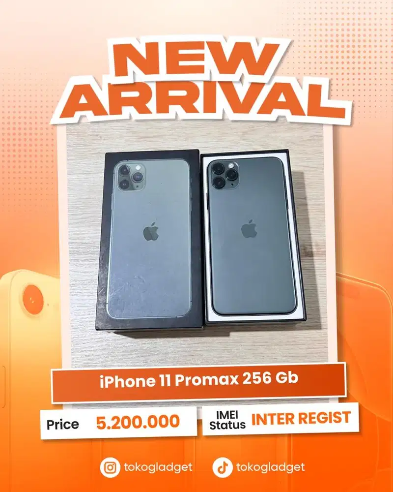 iPhone 11 Promax 256 Gb ex INTER REGIST PERMANEN
