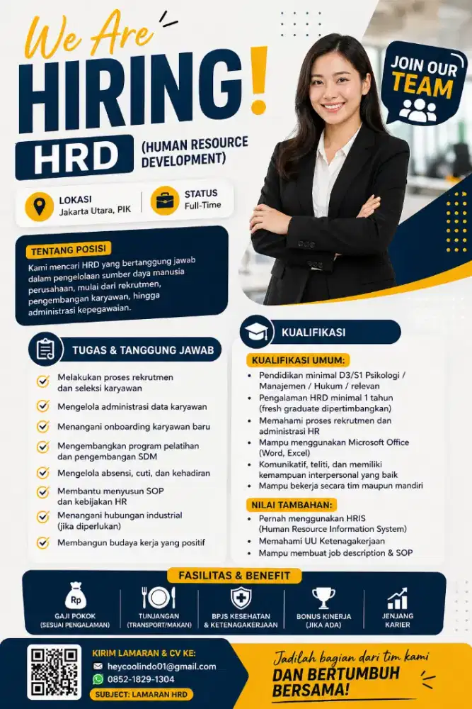Lowongan sebagai HRD