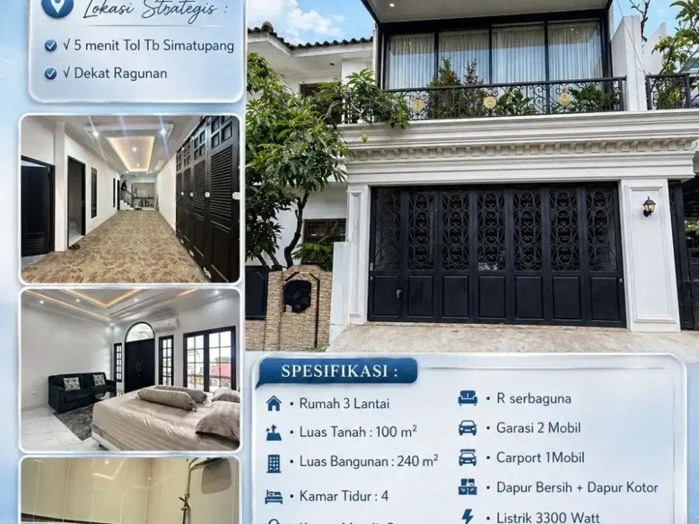 RUMAH MEWAH AMERICAN CLASSIC Jati Padang, Pasar Minggu – Jakarta Selatan