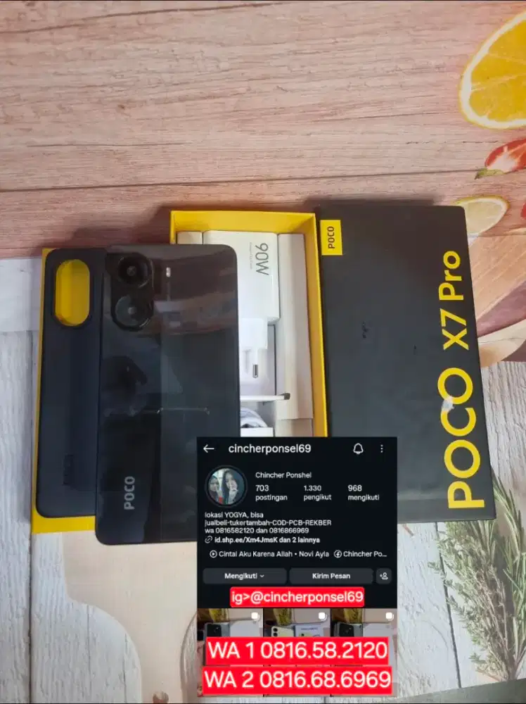 Jual hp istimewa POCO X7 PRO 5g 12/512 likenew mulus grns on