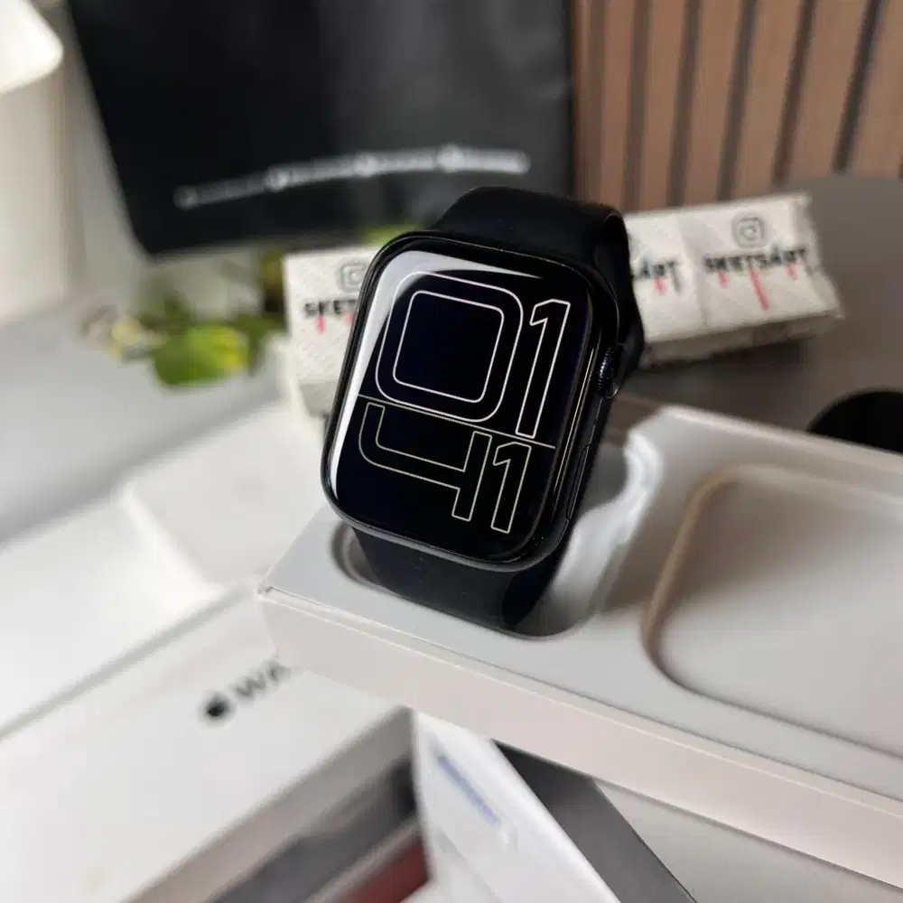 Apple Watch Series 7 45mm Black iwatch Mulus Like New