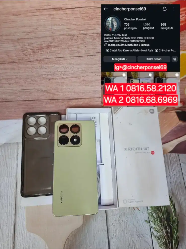 Jual hp likenew Xiaomi 14T 5g 12/512 istimewa garansi sept 2027