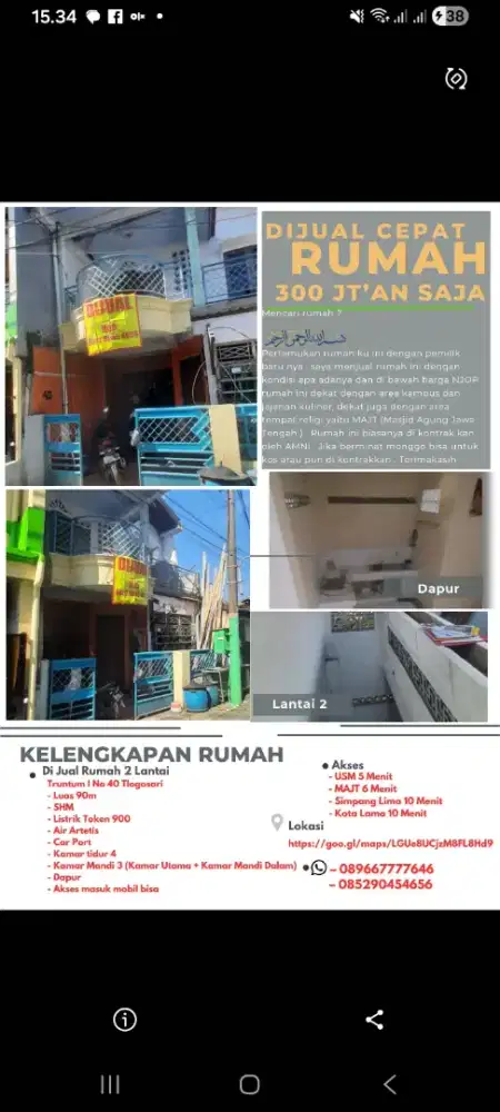 Jual rumah semarang