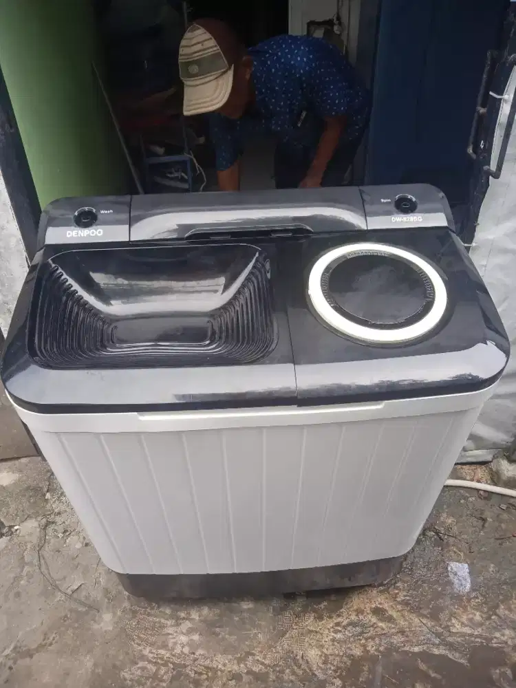 Mesin cuci 2 tabung merk Denpoo 8kg normal nego siap pakai nego tipis