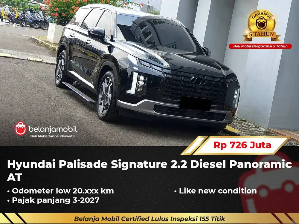 [ LOW KM 20RB ] Hyundai Palisade Signature 2.2 Panoramic AT 2023/2024