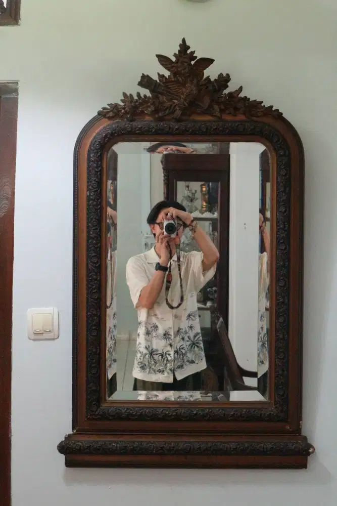 Cermin Dinding Ukir Klasik – Vintage Ornate Mirror European Classic (V