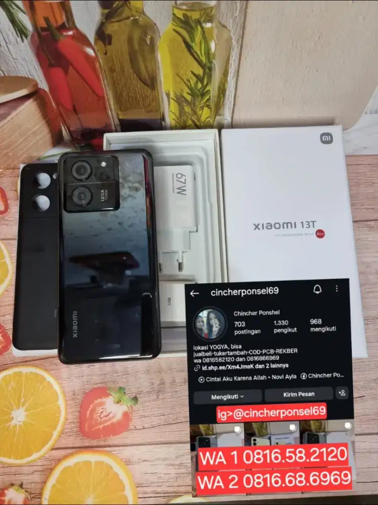 Xiaomi 13T 5g 12/256 mulus istimewa siap pakai