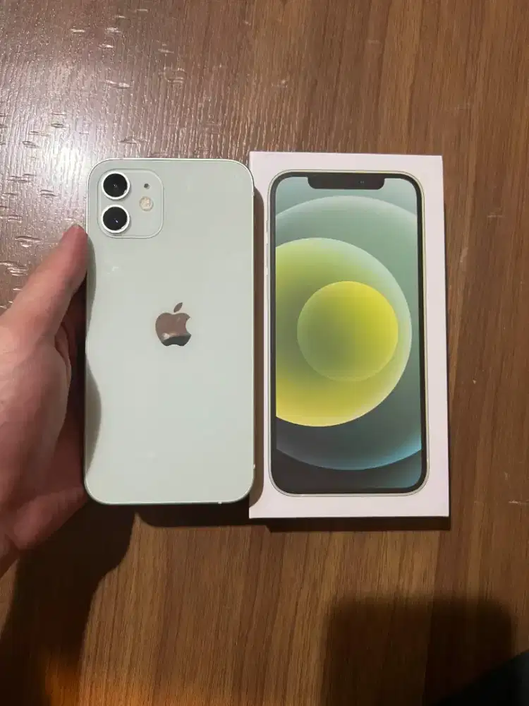 iPhone 12 64GB Green Mulus Full Fungsi Ada Notif Display