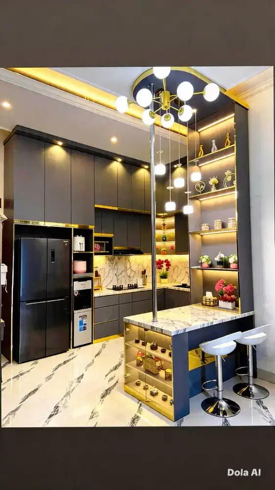 Lemari kicenset minibar minimalis modern terbaru