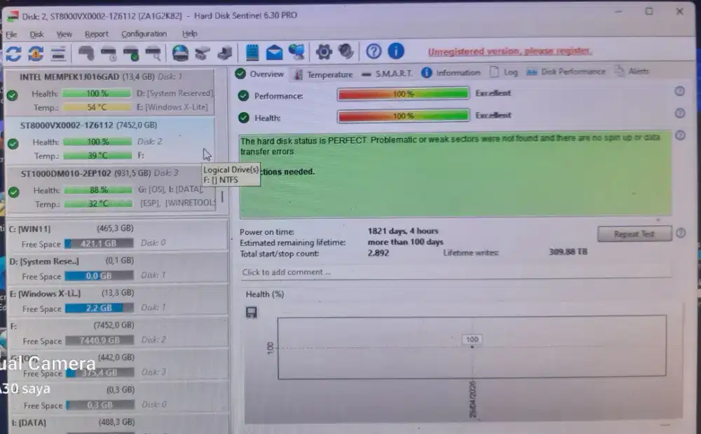 HDD Seagate 8TB 100%