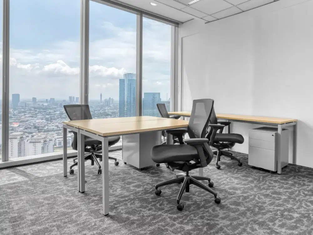 Singgah, bekerja, atau berkolaborasi di pusat bisnis Regus Tempo Scan profesional kami