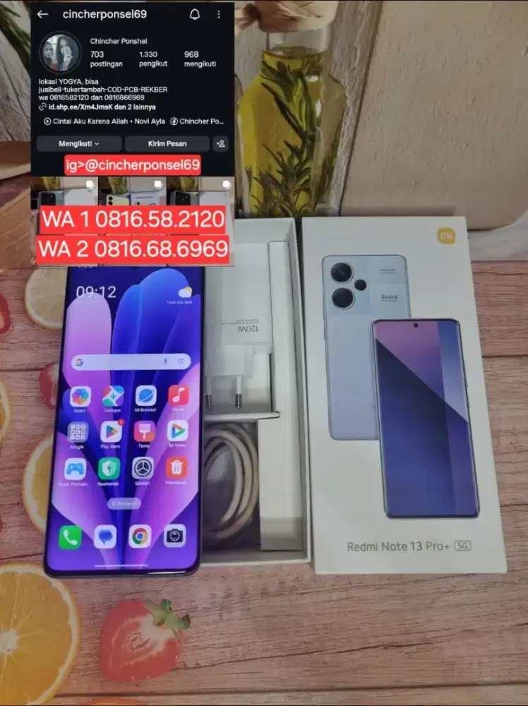 Jual hp likeNEW REDMI NOTE 13 PRO plus 5g 12/512 SUPER istmewa