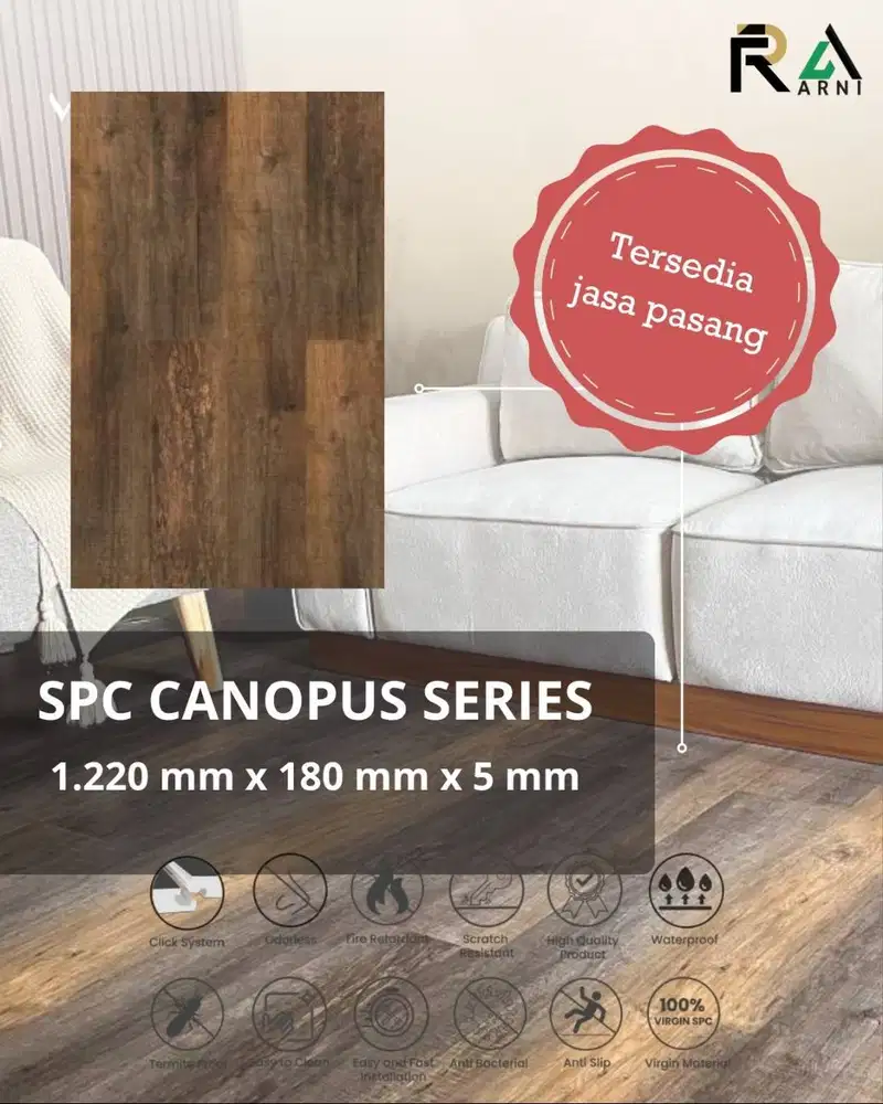 SPC Monostar Canopus Series 1220 x 180 x 5 mm | Woodgrain, Stone