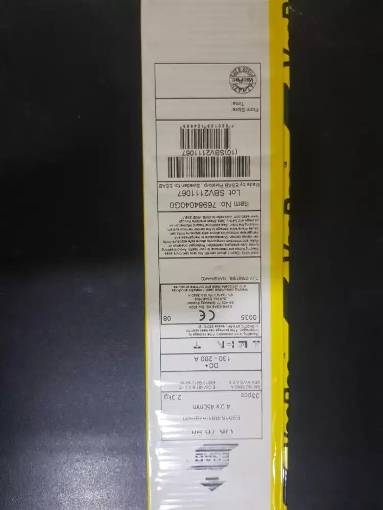 Kawat Las ESAB  OK 76.98 4mm/WELDING ELECTRODEA ESAB OK 76.98 E9015