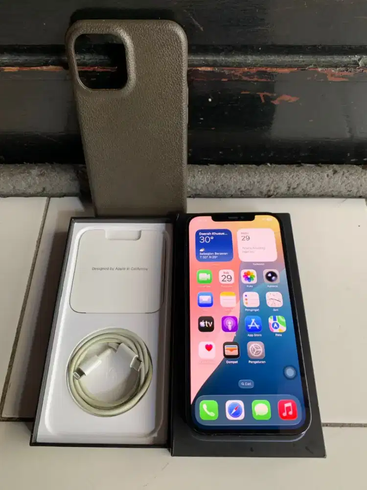 iPhone 12 ProMax iBox 256gb fullset original,minus lcd ngangkat