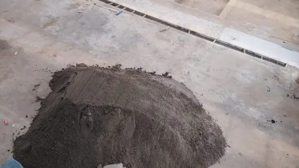 Pasir pasang batu belah sirdam limestone abu batu