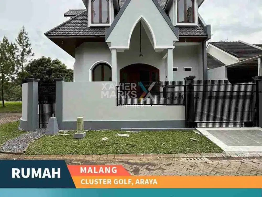 Dijual / Disewakan Rumah Tema Klasik di Cluster Golf Kota Araya Malang
