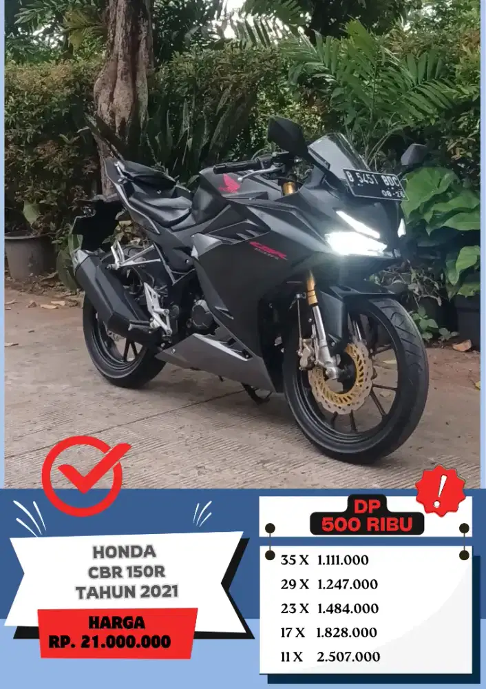 Honda CBR 150R 2021 DP 500Ribu